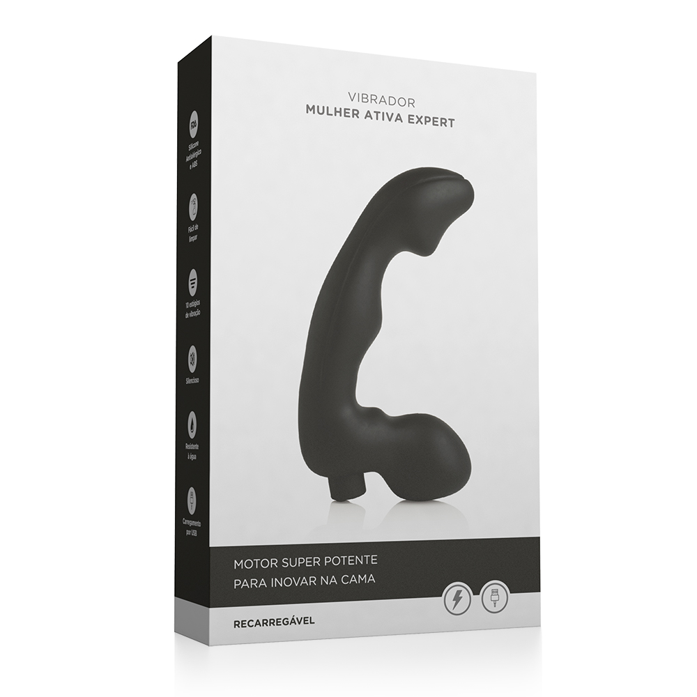 A SOS Vibrador Recarregável Mulher Ativa Expert Preto foto